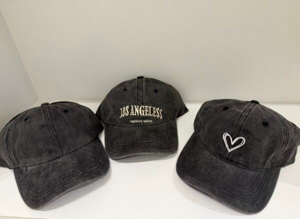 Gorras prelavadas grises (3 modelos)