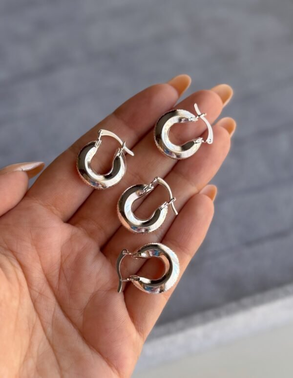 Argollas mini chunky lisas