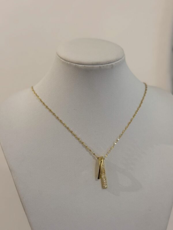 Collar dobli shine acero dorado