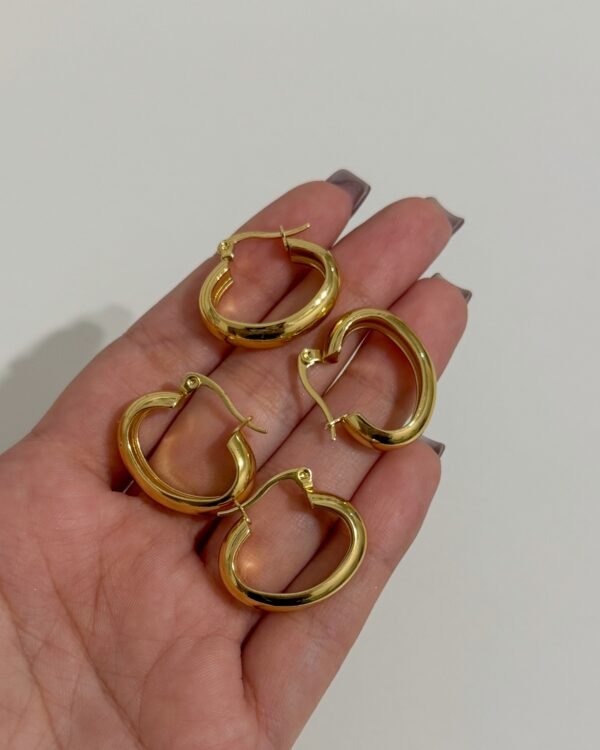 Argollas basic formi acero dorado