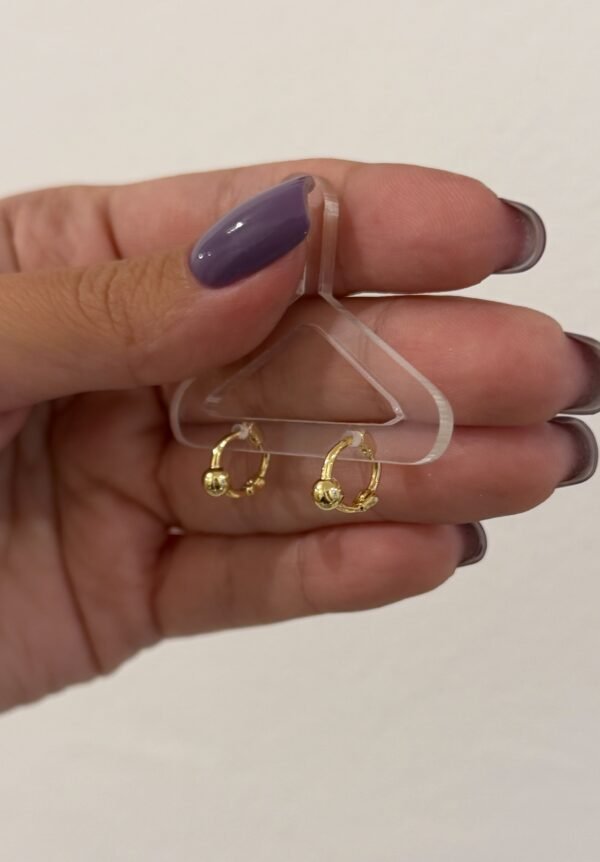 Argollitas mini bolita lisa