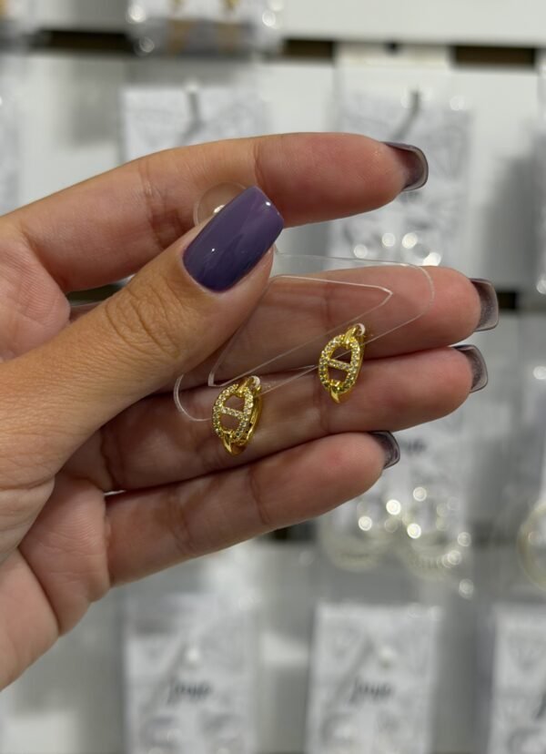 Argollitas gan acero dorado