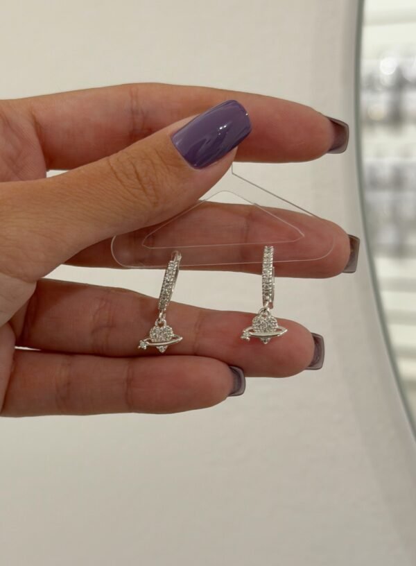 Argollitas flechi acero blanco