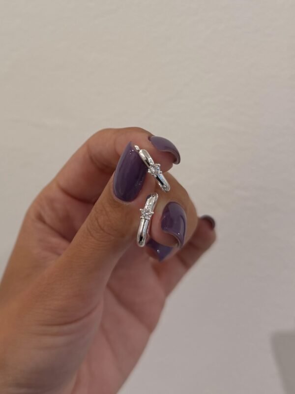 Argollas oval destello