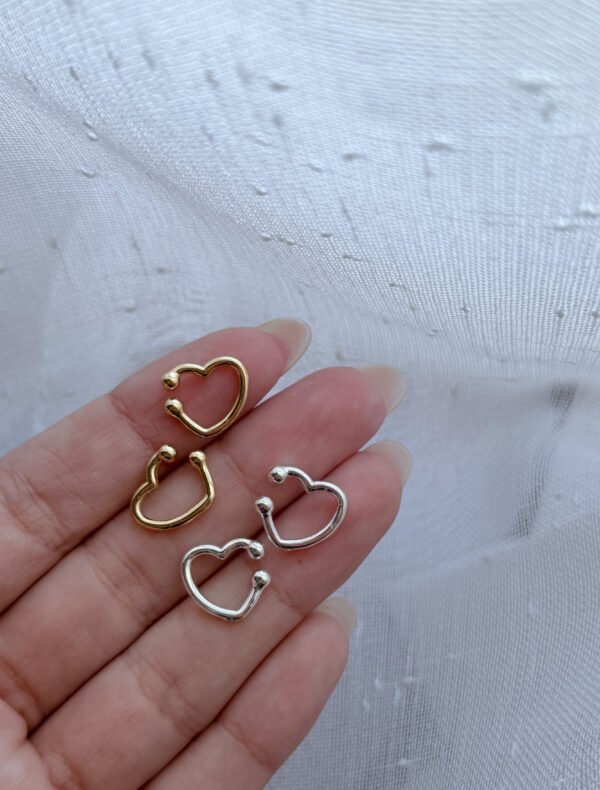 Cuff corazón bolitas (2 modelos)