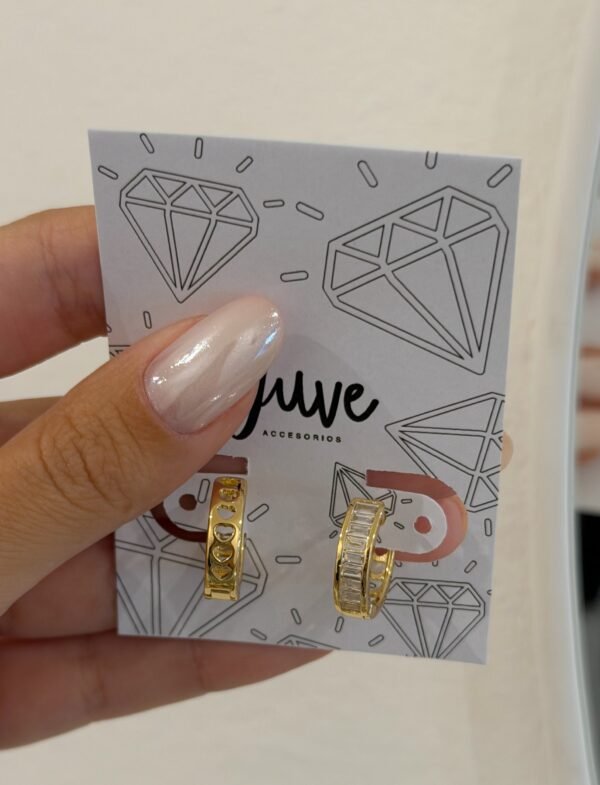 Argollas brillo caladas cora