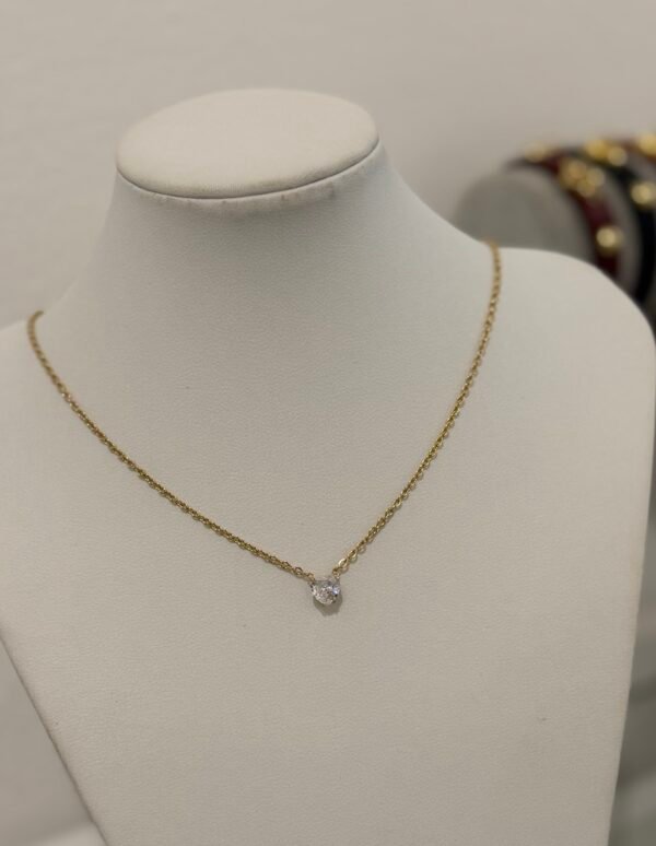 Collar mini love shine acero dorado