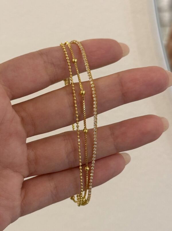 Pulsera ajustable combinada shine