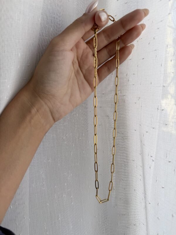 Collar chain acero dorado