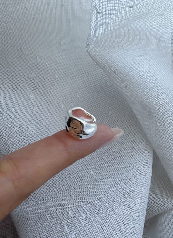 Cuff textura acero blanco