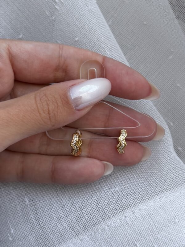 Argollitas zig zag shine