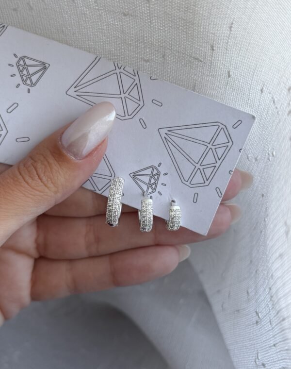 Argollas anchi acero blanco (3 tamaños)