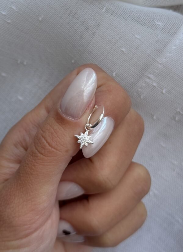 Argollitas destello plata