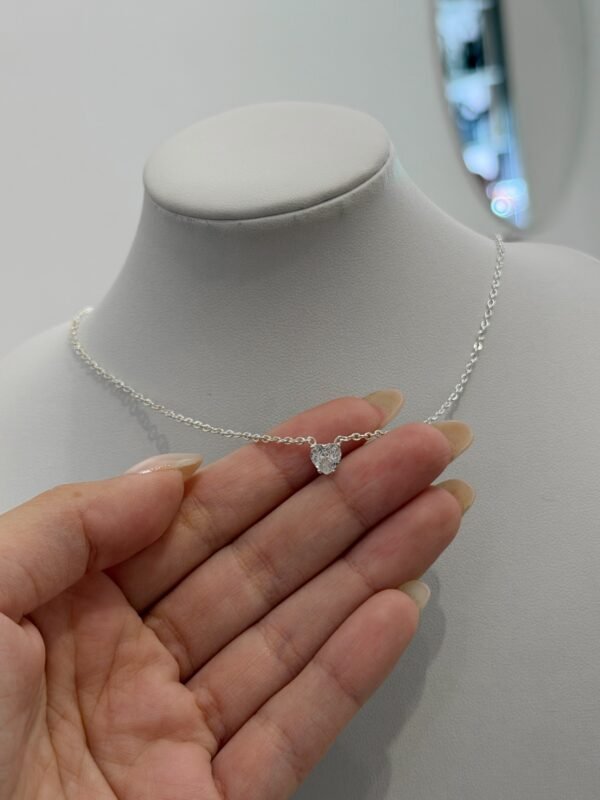Collar mini love shine acero blanco