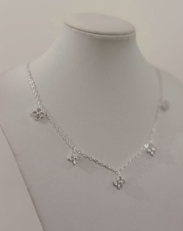 Collar luck combinado acero blanco