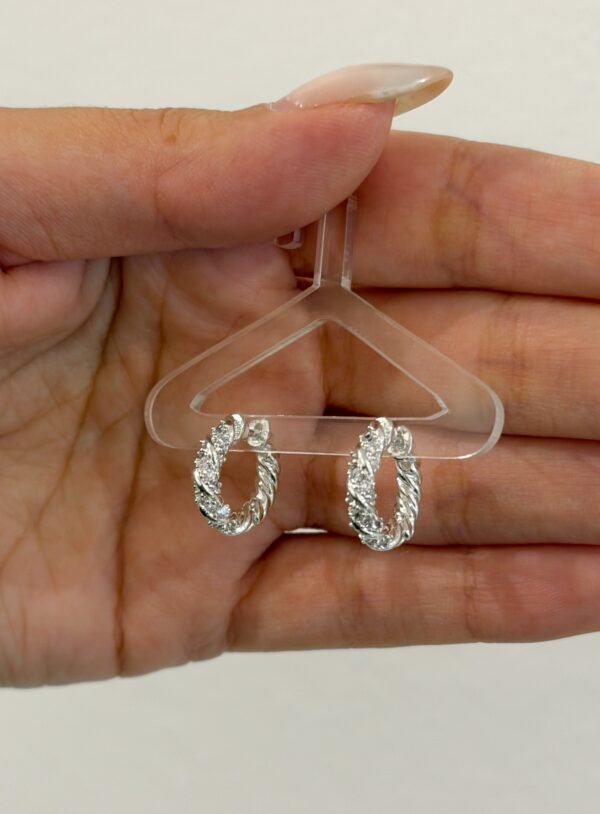 Argollas trenzi brillo