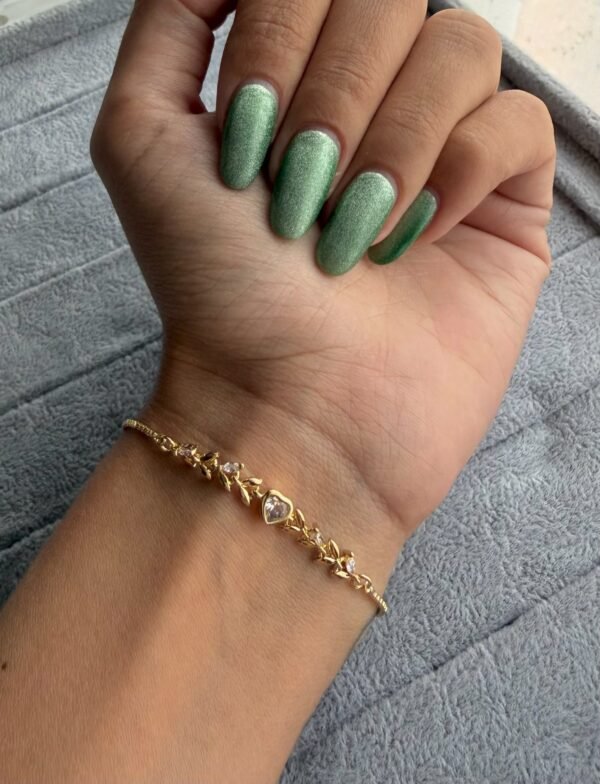 Pulsera ramito shine acero dorado