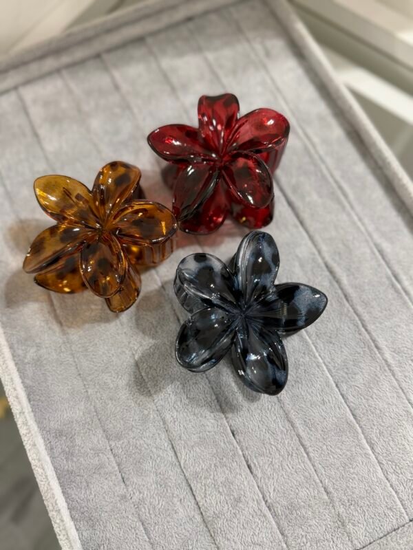 Broche flor transparente print