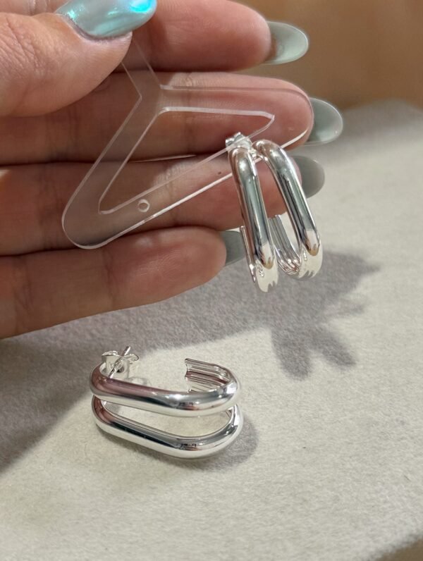 Semi argollas doble forma
