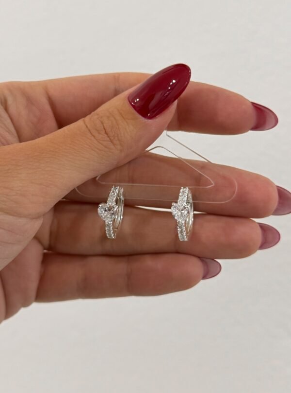 Argollitas love it acero blanco