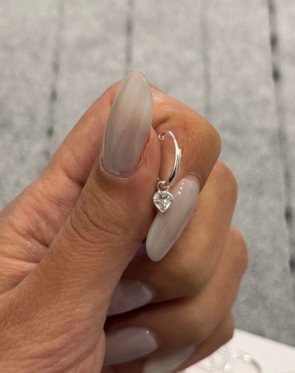 Argollitas mini cora plata