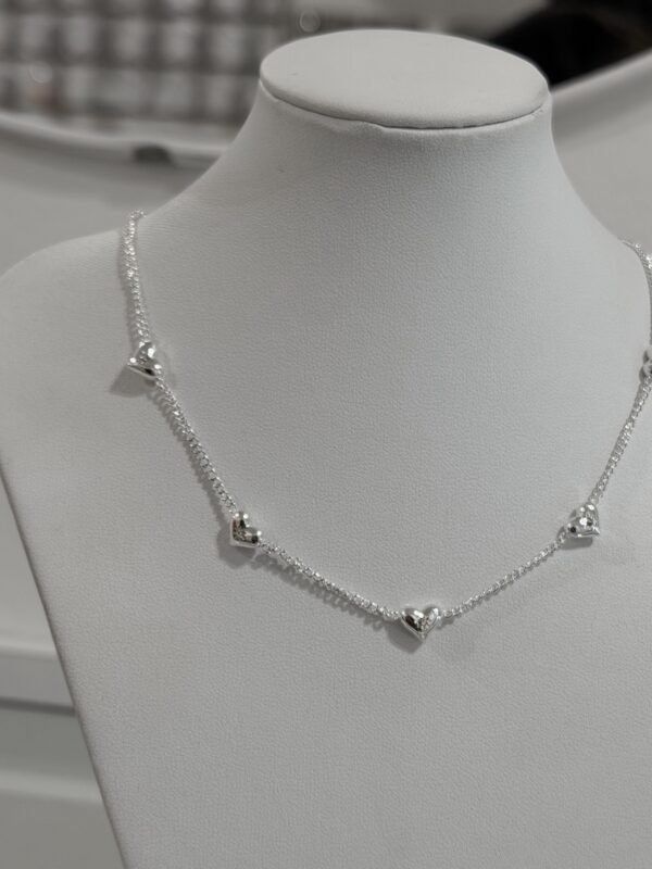 Collar cori shine acero blanco