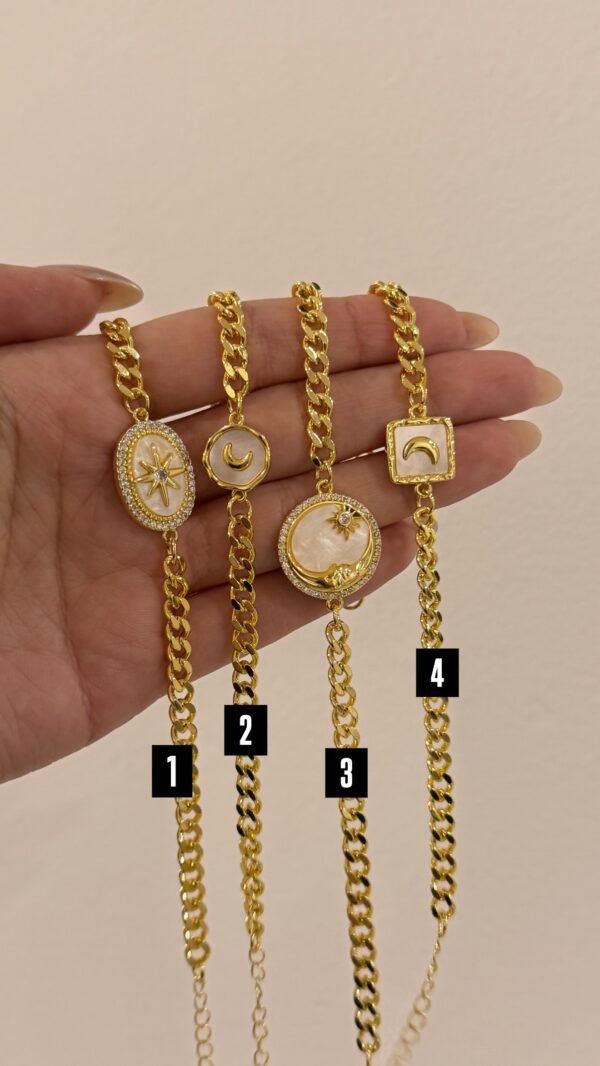 Pulsera cielo acero dorado (4 modelos)