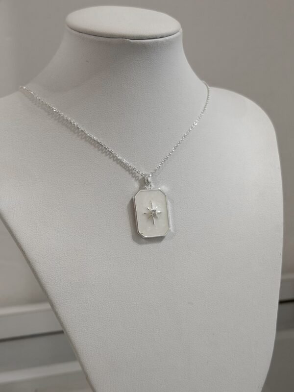 Collar destello max acero blanco
