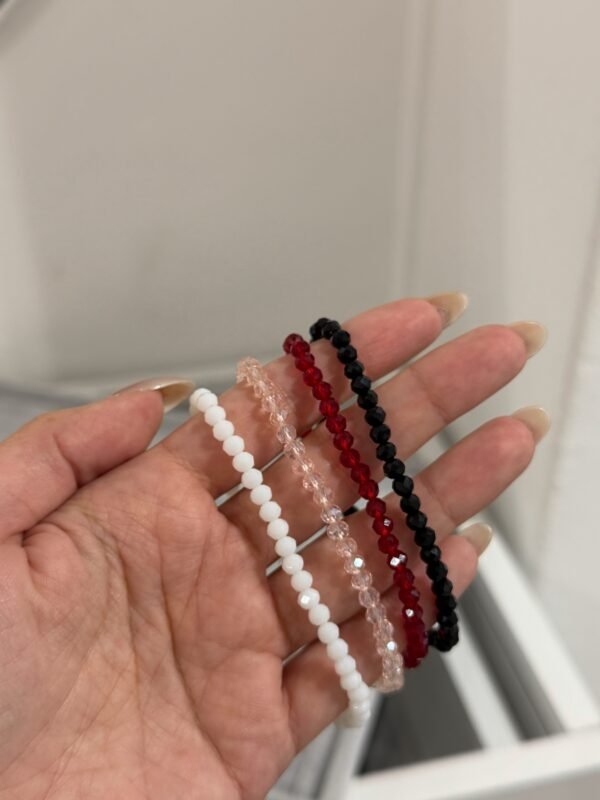 Pulseras elastizadas cristalitos (4 colores)